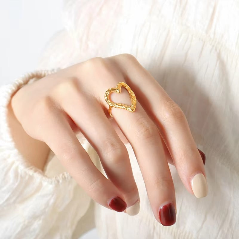 Anti-Tarnish Heart Ring
