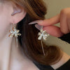 Antique French Minimalist Flower Ear Hook Earrings