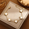 White Lucky Clover Bracelet