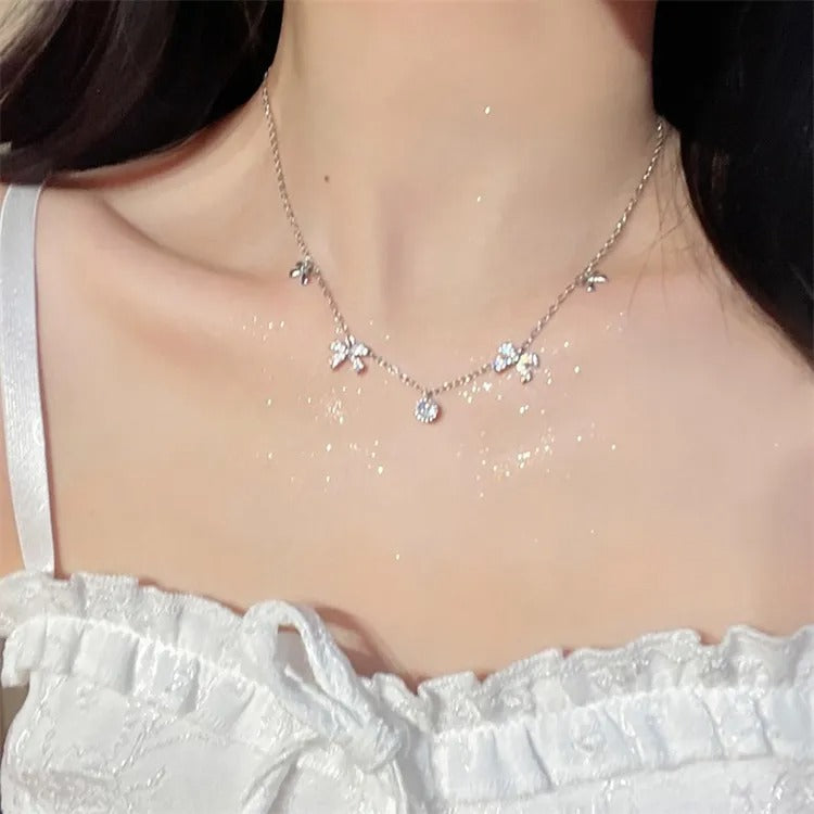 Elegant Bow Charms Necklace