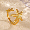 Anti-Tarnish Star Fish Ring