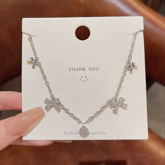 Elegant Bow Charms Necklace