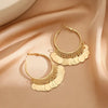 Bohemian Style Geometric Round Drop Hoop Earrings
