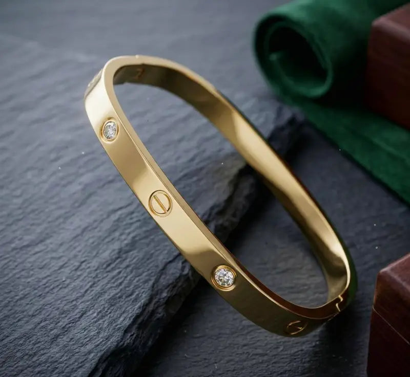 Anti Tarnish Elegant Square Cartier Kada Bracelet