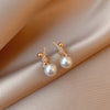 Elegant Double-Sided Pearl Stud Earring