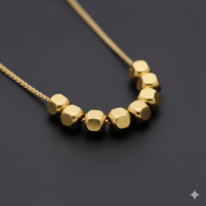 Anti Tarnish Golden Little Beads Necklace