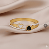 Anti Tarnish Little Hearts Bangle Bracelet