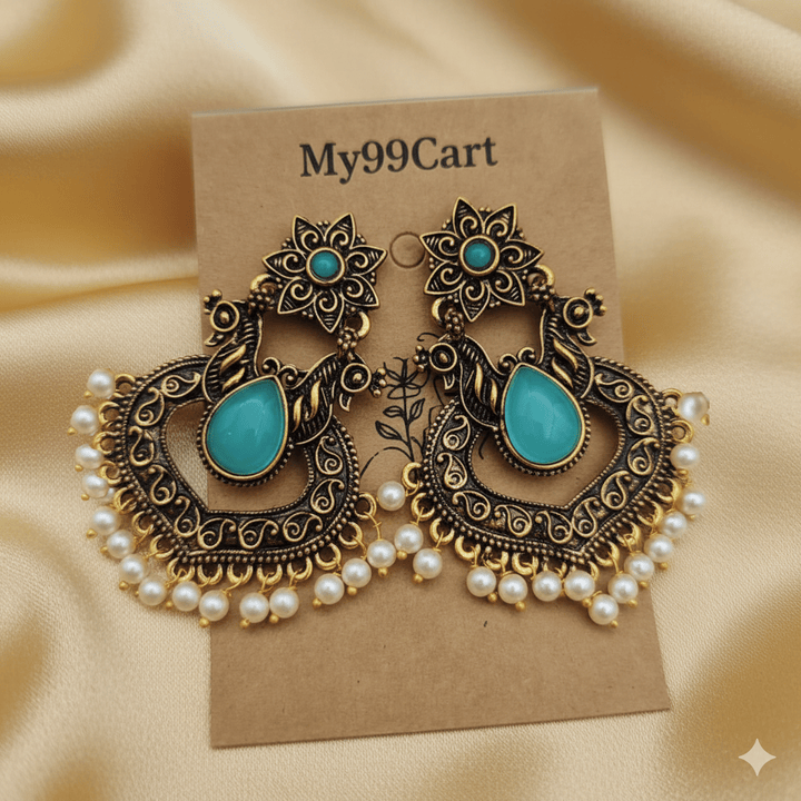 Oxidised Trendy Statement Earring