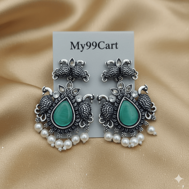 Oxidised Trendy Statement Earring