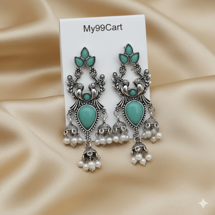 Oxidised Trendy Statement Earring