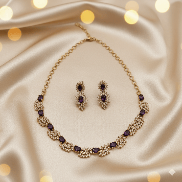 Radiant American Diamond Jewelry Set