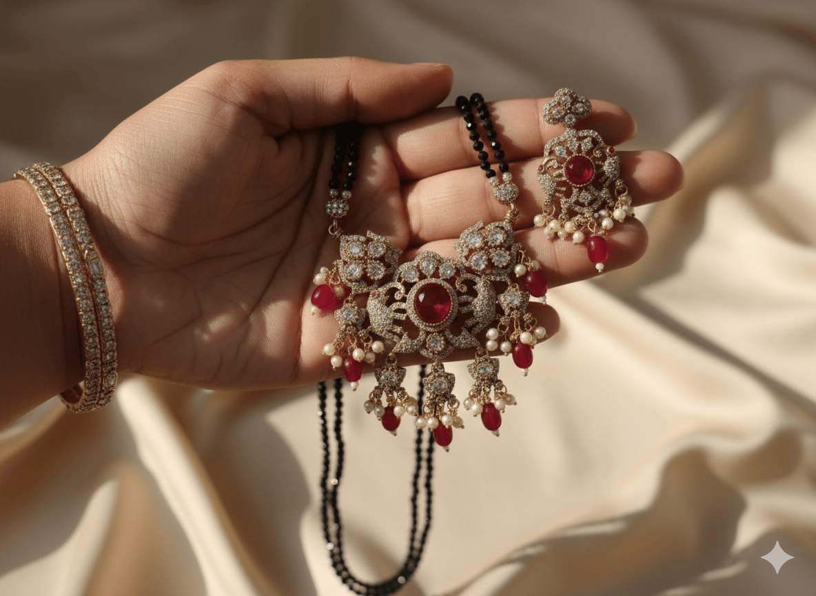 Elegant Modern Gold Plated Mangalsutra VI