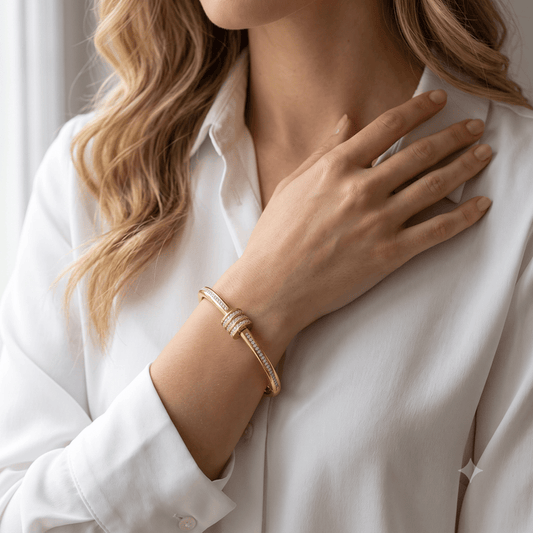 Anti Tarnish Elegant Nail Kada Bracelet