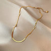 Anti Tarnish Gold Flat Snake Chain