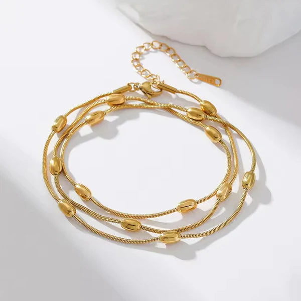 Anti Tarnish Beads Chain Bracelet