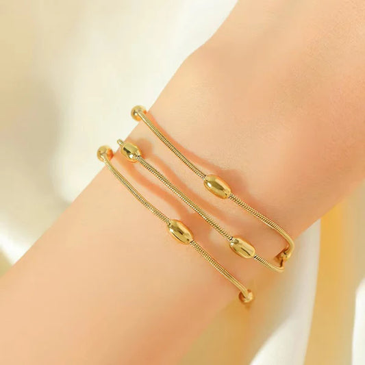 Anti Tarnish Beads Chain Bracelet