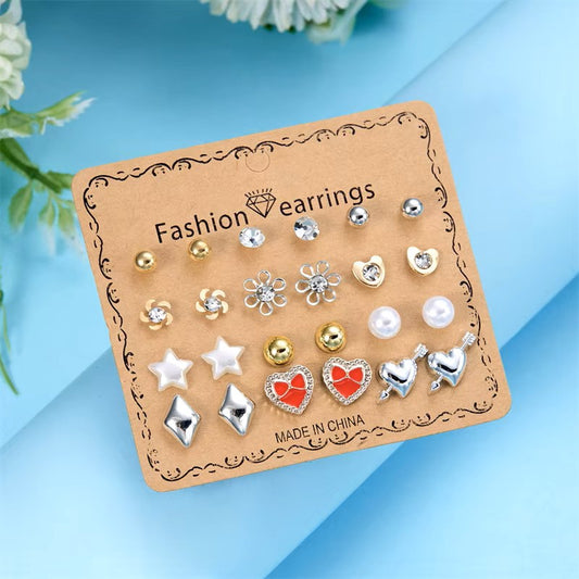 Trendy Cute Earrings Combo