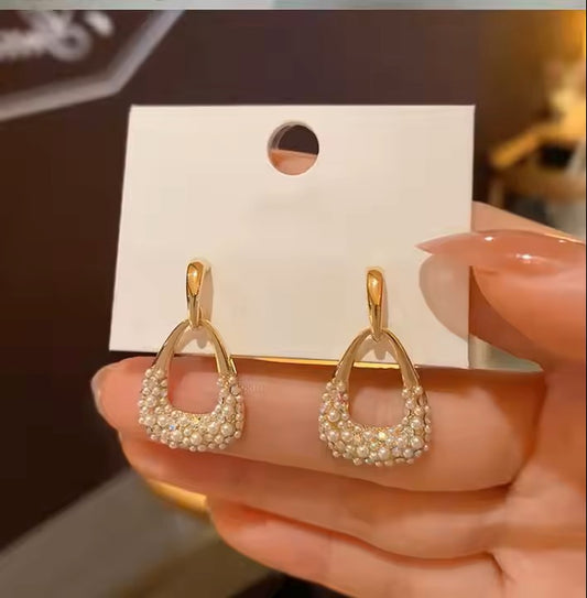 Trendy Pearl Diamond Earring