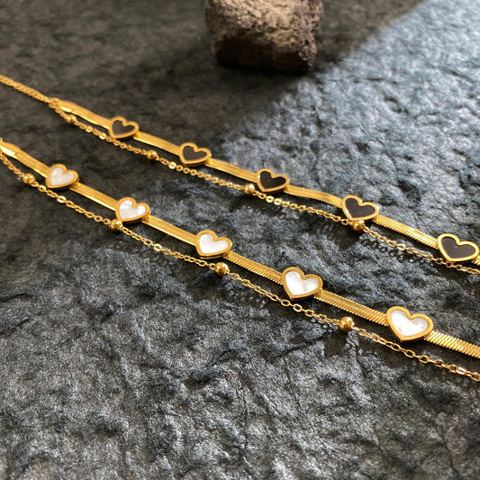 Anti Tarnish Lucky Heart Bracelet