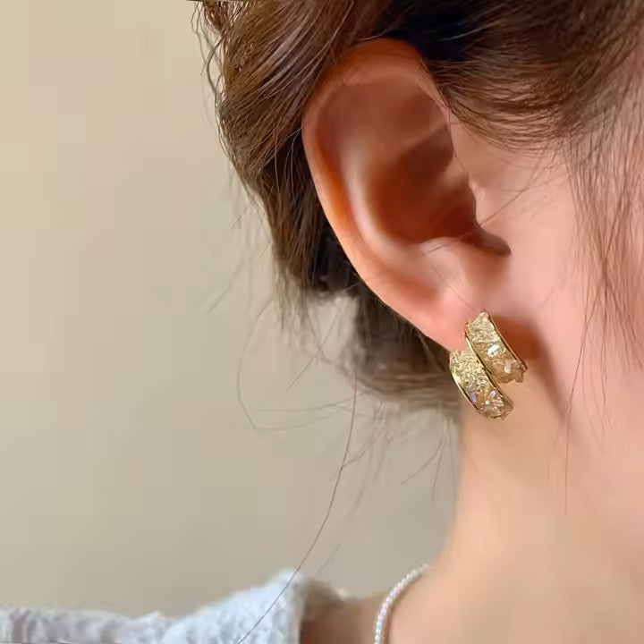 Trendy Stone Stud Earrings