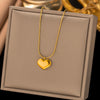 Anti Tarnish Heart Pendant Necklace