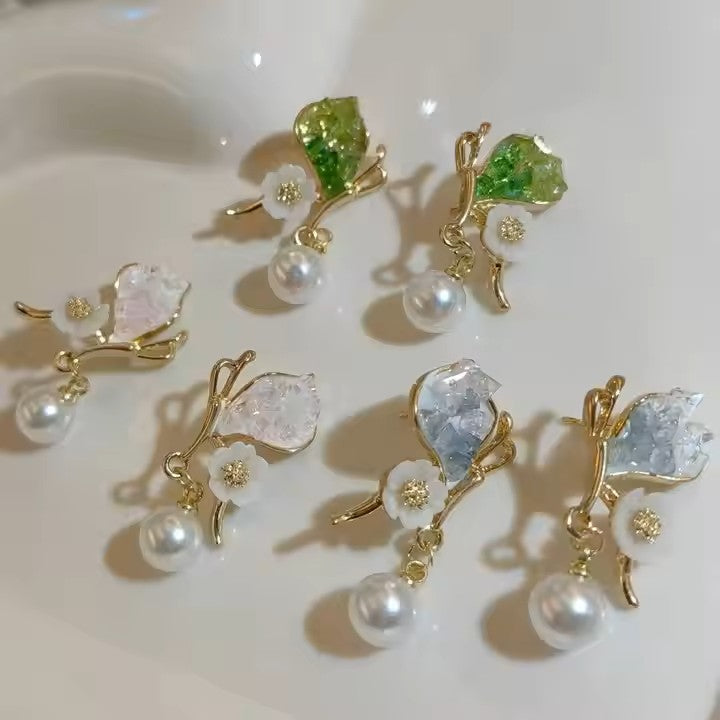 Trendy Drop Pearl Earrings