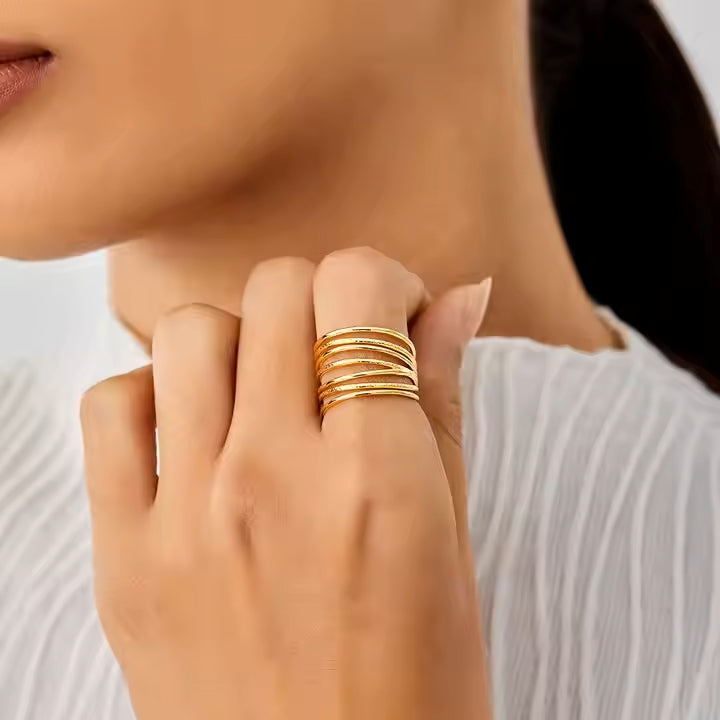 Anti-Tarnish 7 Layers Ring