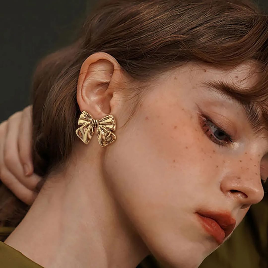 Anti Tarnish Bow Earrings