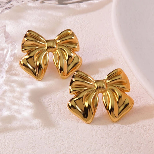 Anti Tarnish Bow Earrings