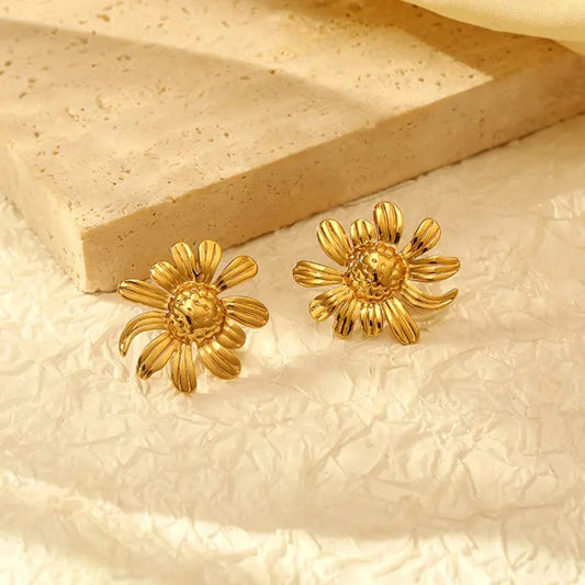 Anti Tarnish Flower Earrings