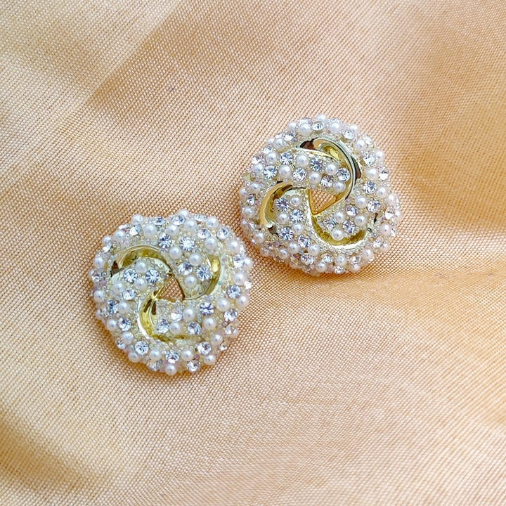 Twisted Pearl & Diamond Party Earring