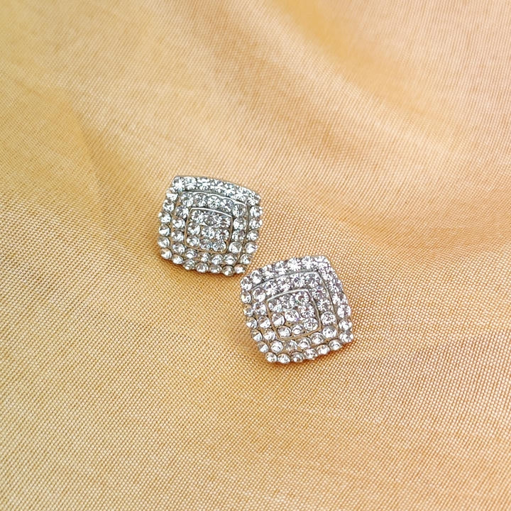 Square Diamond Stunning Stud Earring