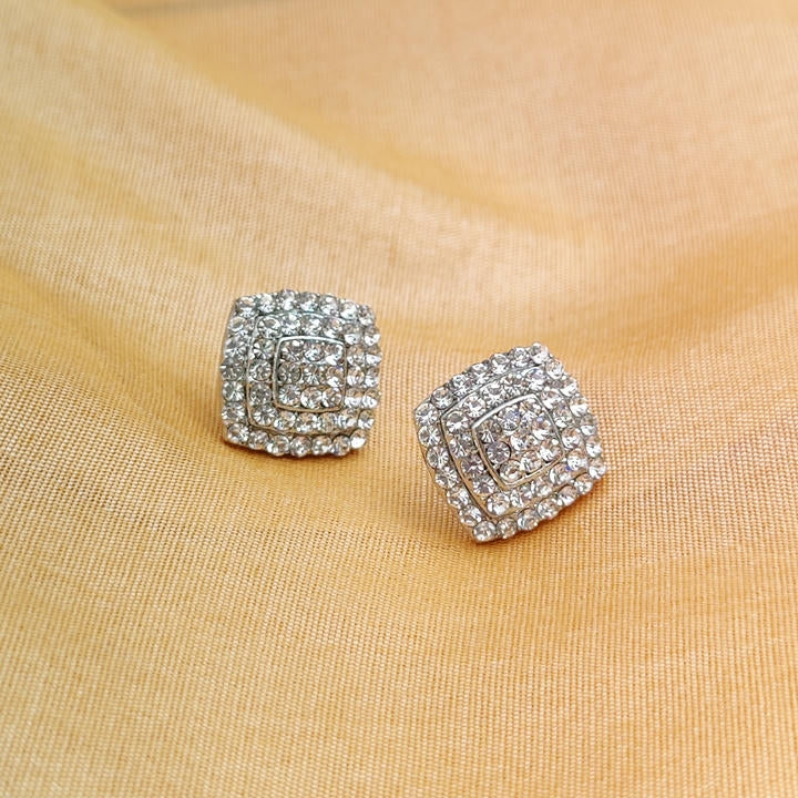 Square Diamond Stunning Stud Earring