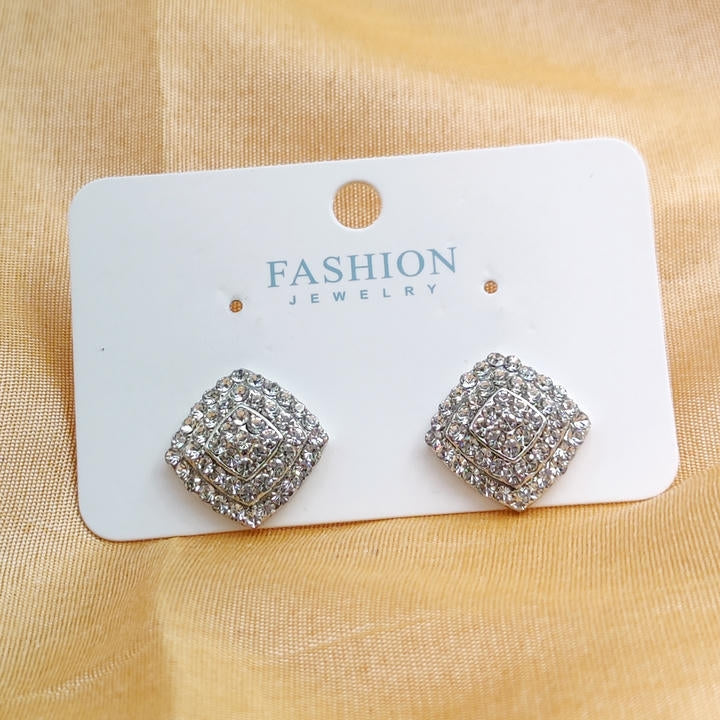Square Diamond Stunning Stud Earring