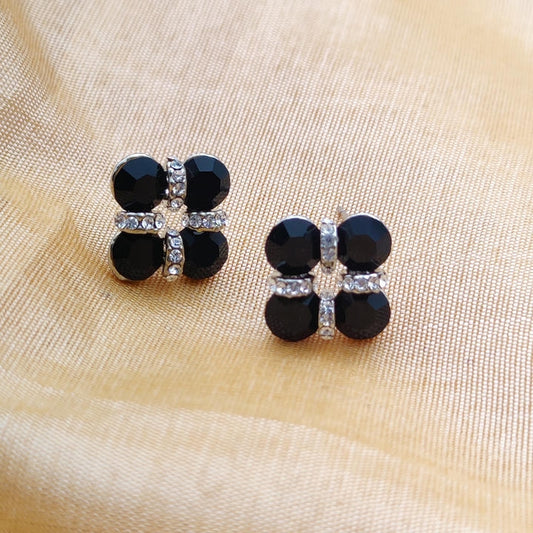 Diamond Bold Knot Stud Earring