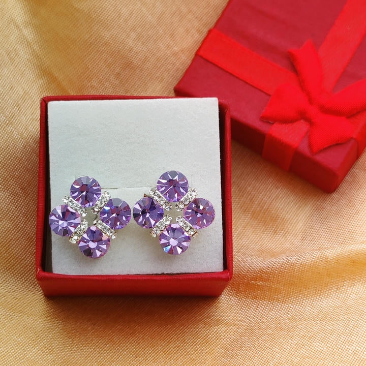 Diamond Bold Knot Stud Earring