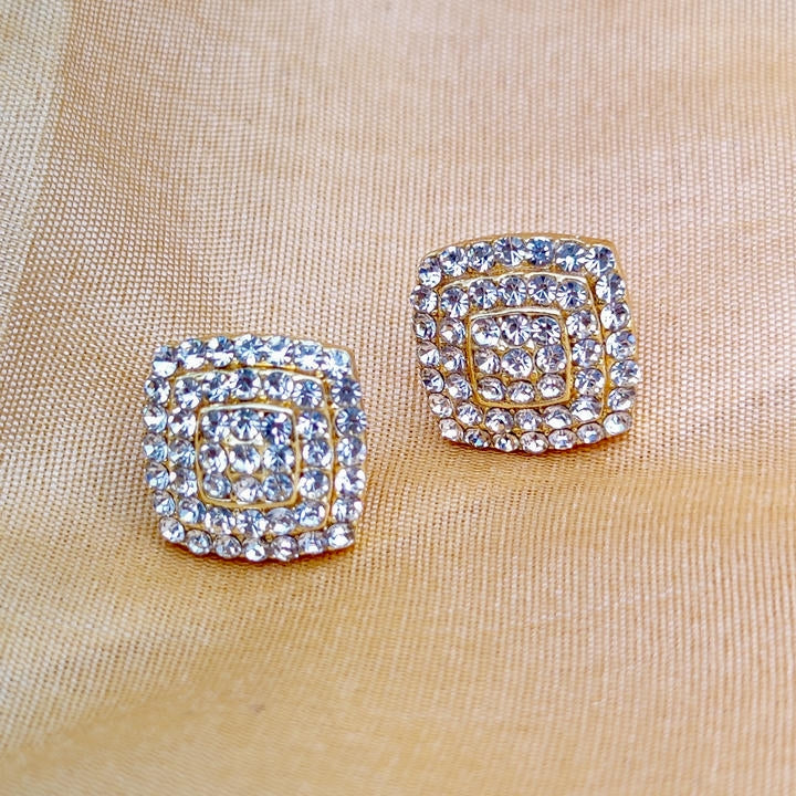 Square Diamond Stunning Stud Earring