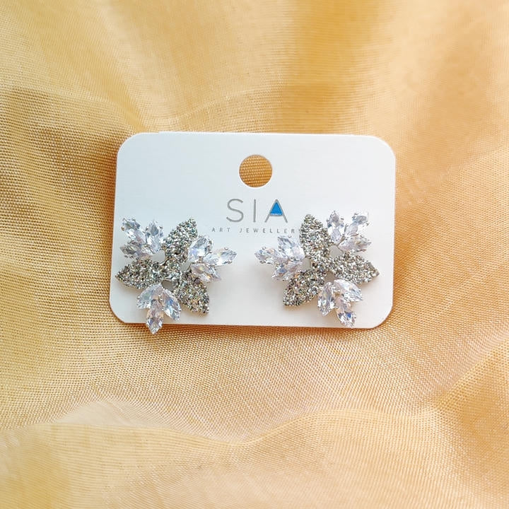 Diamond Snowflake Stud Earring