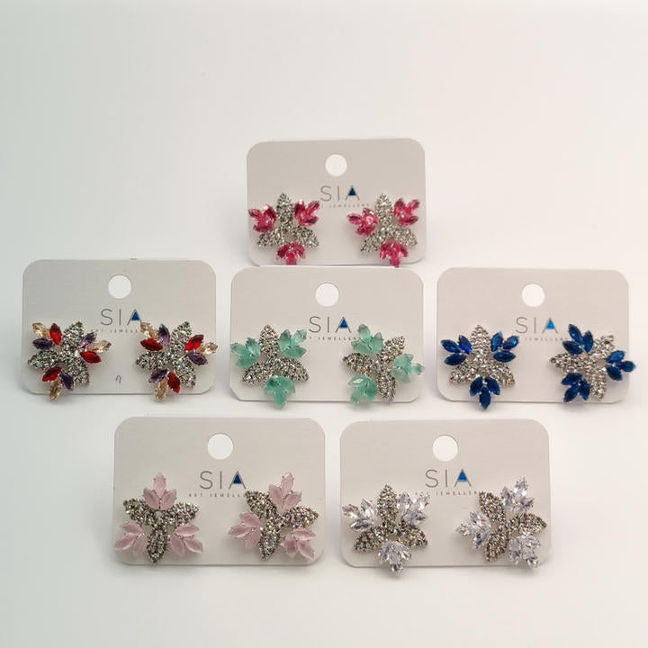 Diamond Snowflake Stud Earring