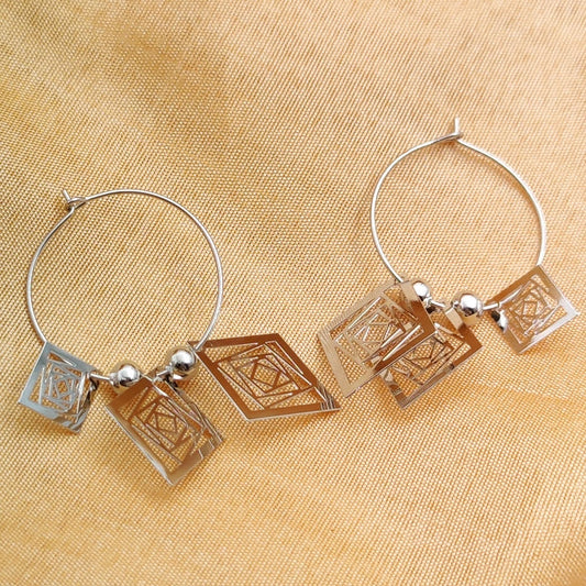 Trendy Drop Square Earring