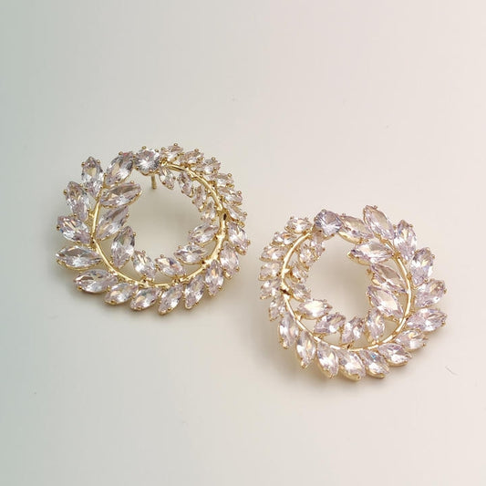 Stunning Diamond  Round Earring