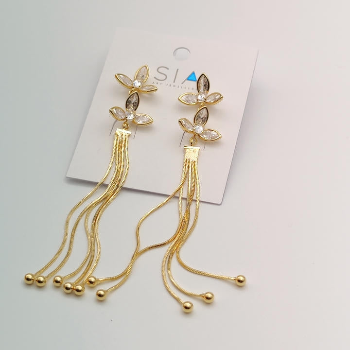 Stunning Drop Chain Diamond Earring