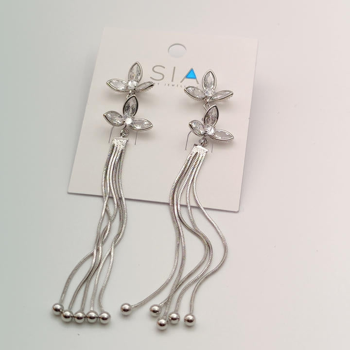 Stunning Drop Chain Diamond Earring