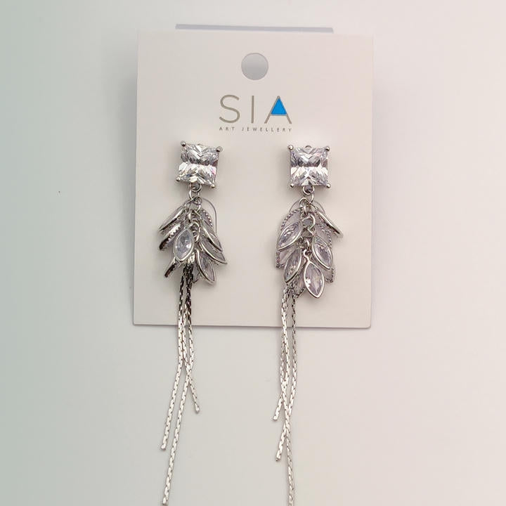 Stunning Drop Chain Diamond Earring