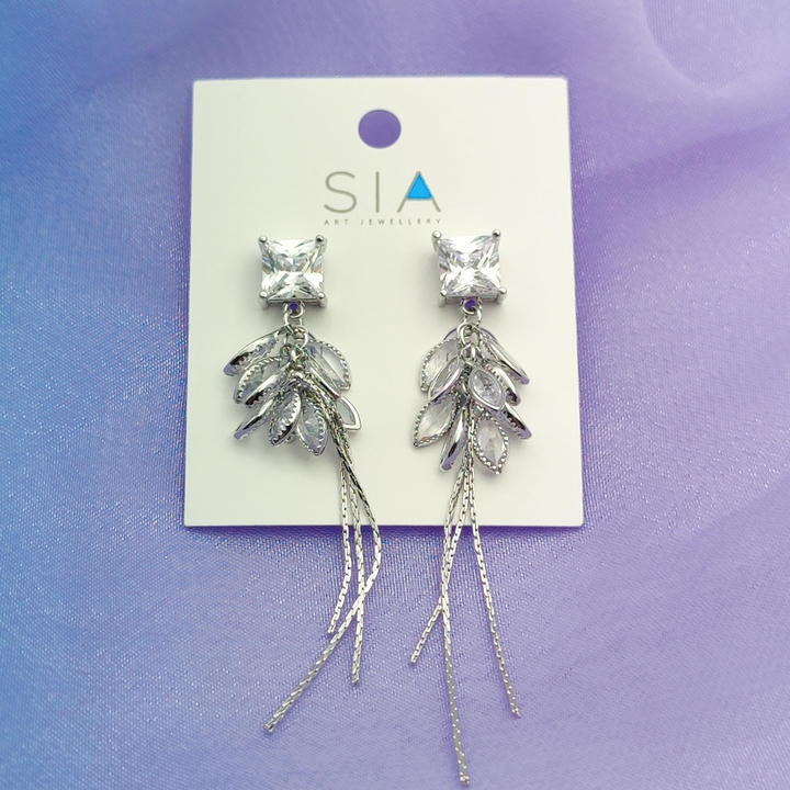 Stunning Drop Chain Diamond Earring