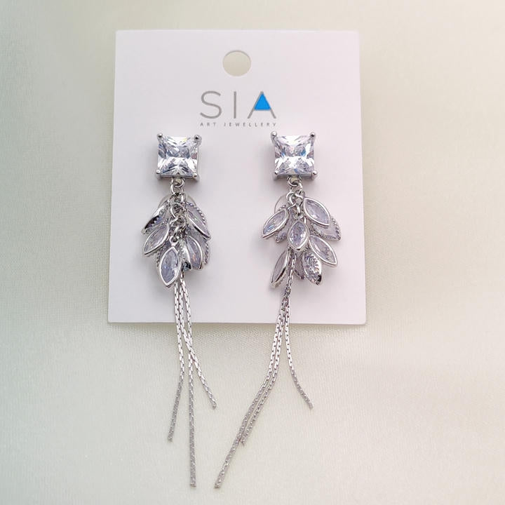 Stunning Drop Chain Diamond Earring