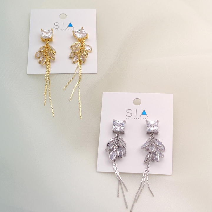 Stunning Drop Chain Diamond Earring