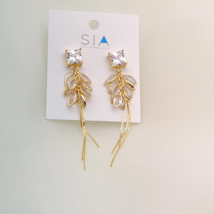 Stunning Drop Chain Diamond Earring