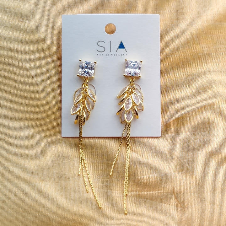 Stunning Drop Chain Diamond Earring