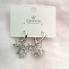 Drop Butterfly Flower Diamond Earring